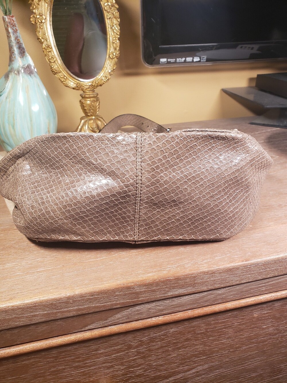 Celine Genuine Python Shoulder Hobo Bag WC-SA-0049 (Org. Retail $4250) - Picture 15 of 16